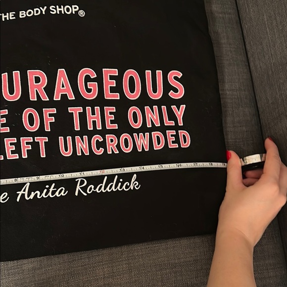 The Body Shop Black Tote with Pink Quote - Picture 7 of 7